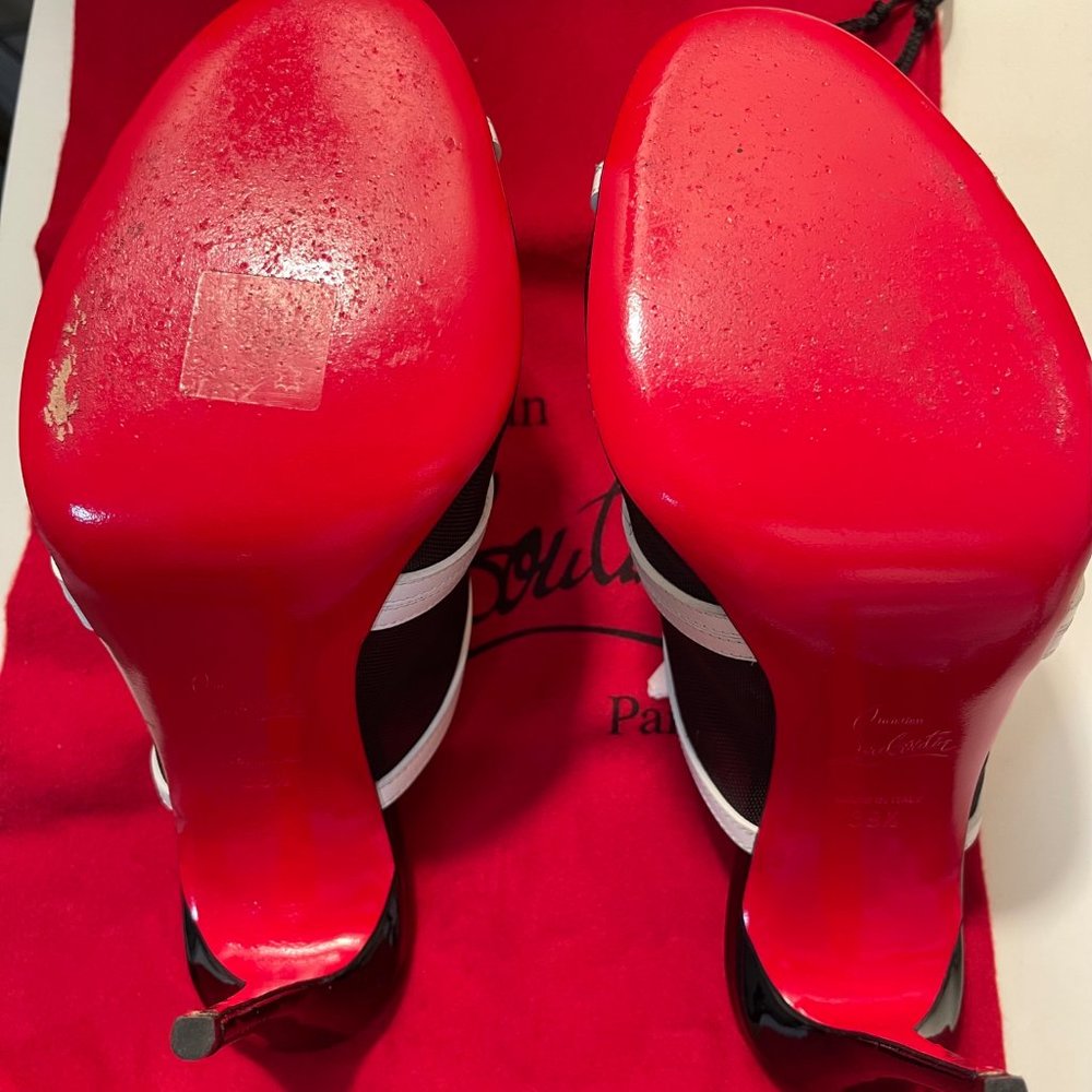 CHRISTIAN LOUBOUTIN MULES WORN ONCE SIZE 39.5 - Picture 9 of 16